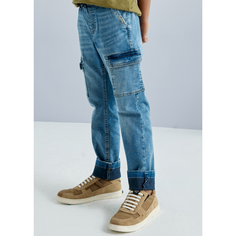 Παντελονι denim jogger cargo