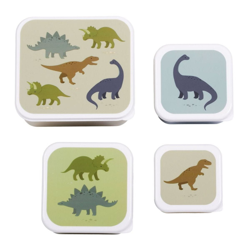 Σετ 4 δοχεία φαγητού Lunch & Snack Box Dinosaurs