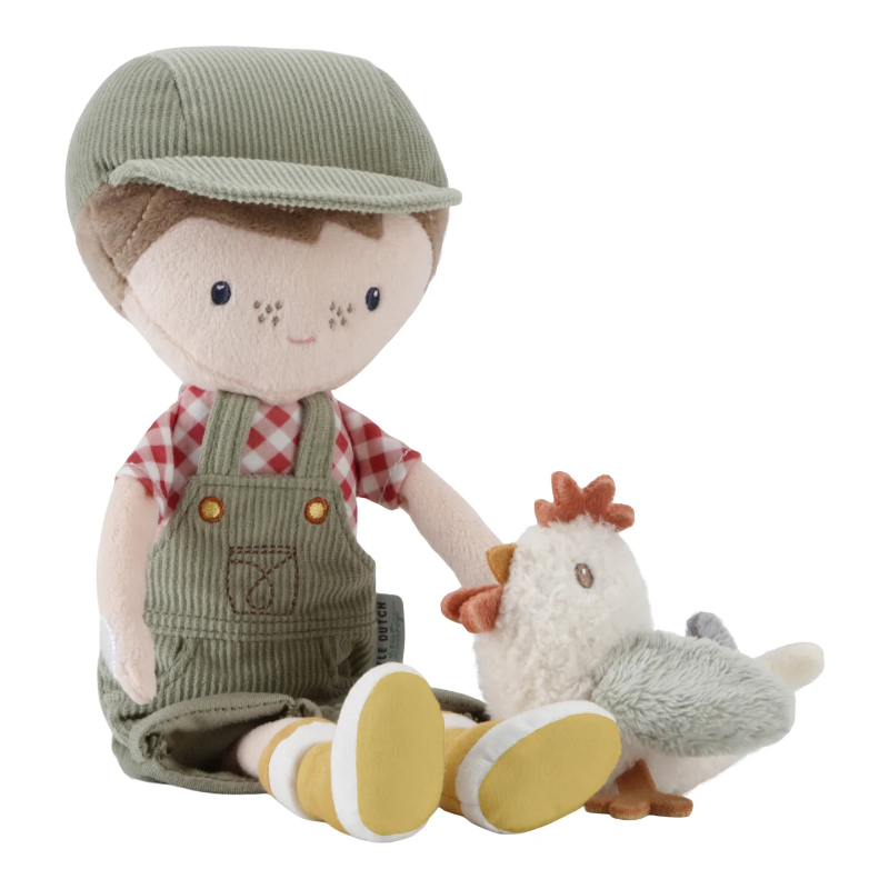 Κούκλα αγρότης με κοτοπουλάκι Jim (35 εκ.)