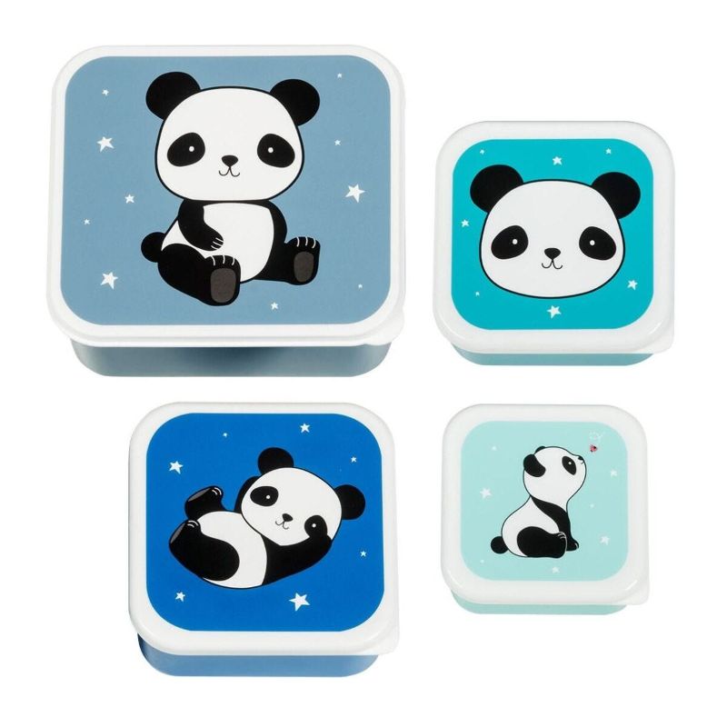 Σετ 4 δοχεία φαγητού Lunch & Snack Box Panda